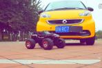 Summit拖奔馳Smart fortwo，大S拖小S 遙控車?yán)?BBTEAM超人